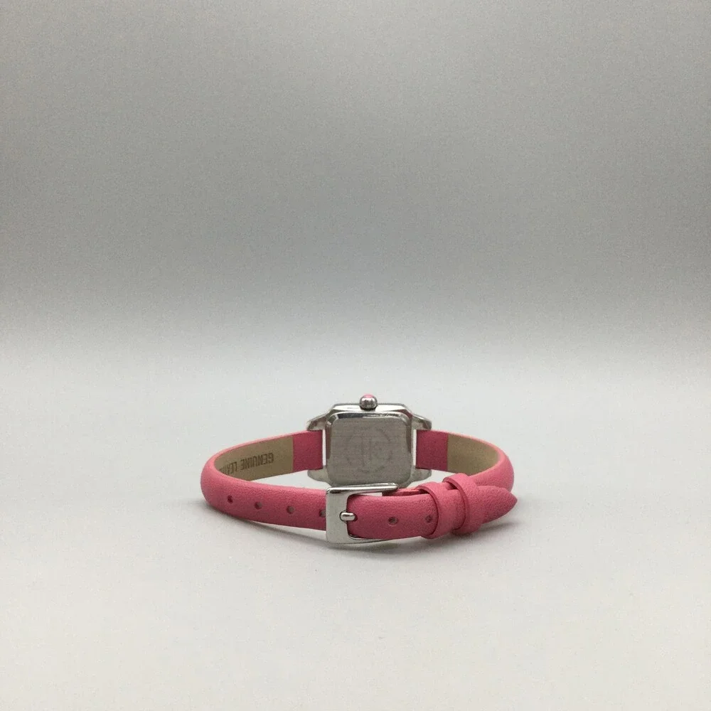 Isaac Mizrahi Live Womens Watch 21mm Silver Tone Pink Leather New Battery